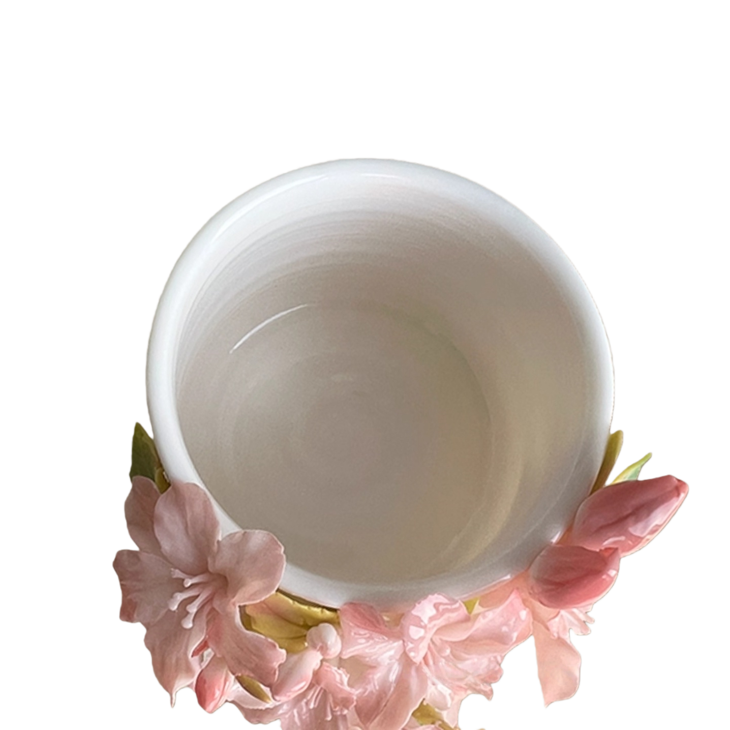 Handcrafted Azalea 3D Floral Ceramic Cup