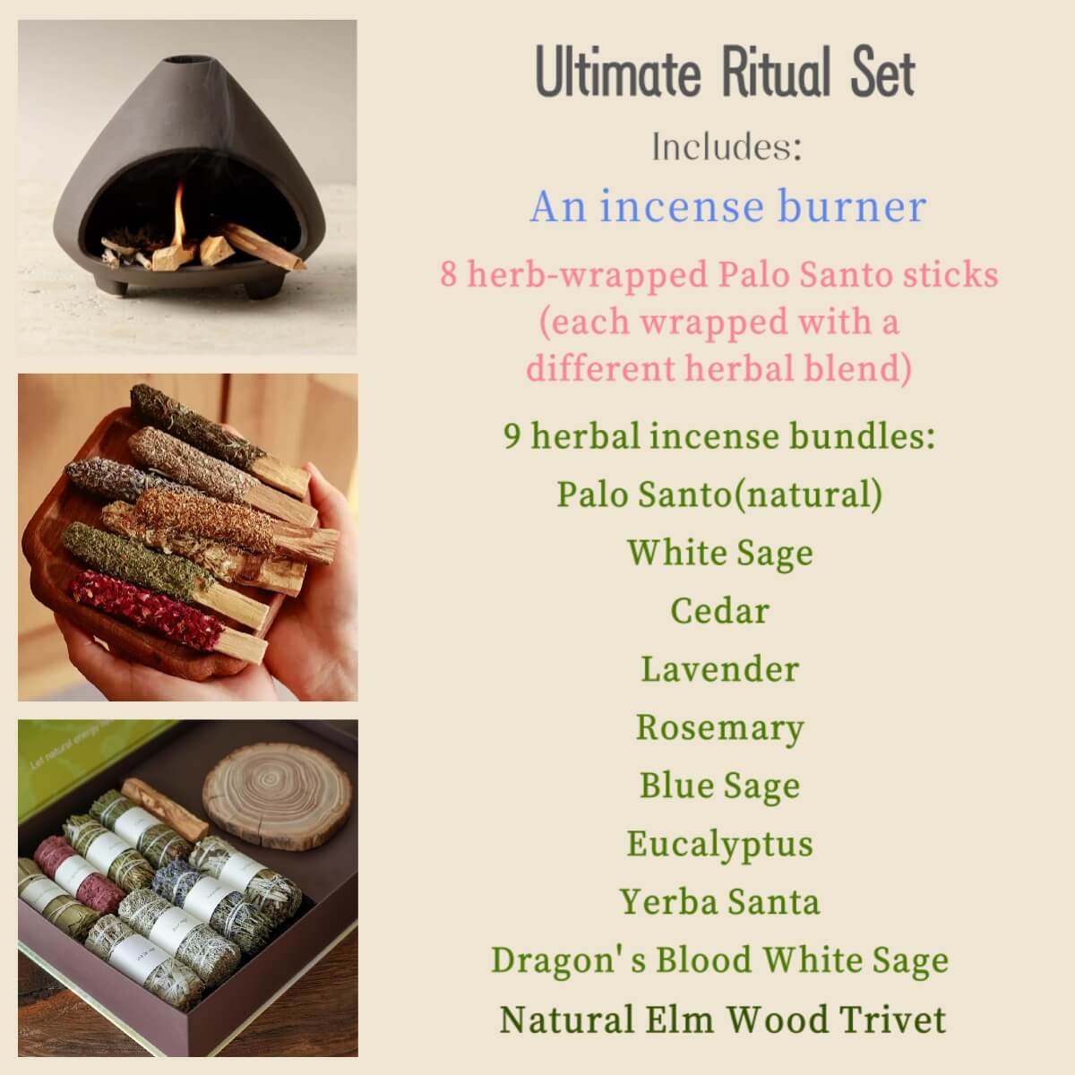 Handmade Ceramic Palo Santo Burner – Mountain Fireplace Incense Burner