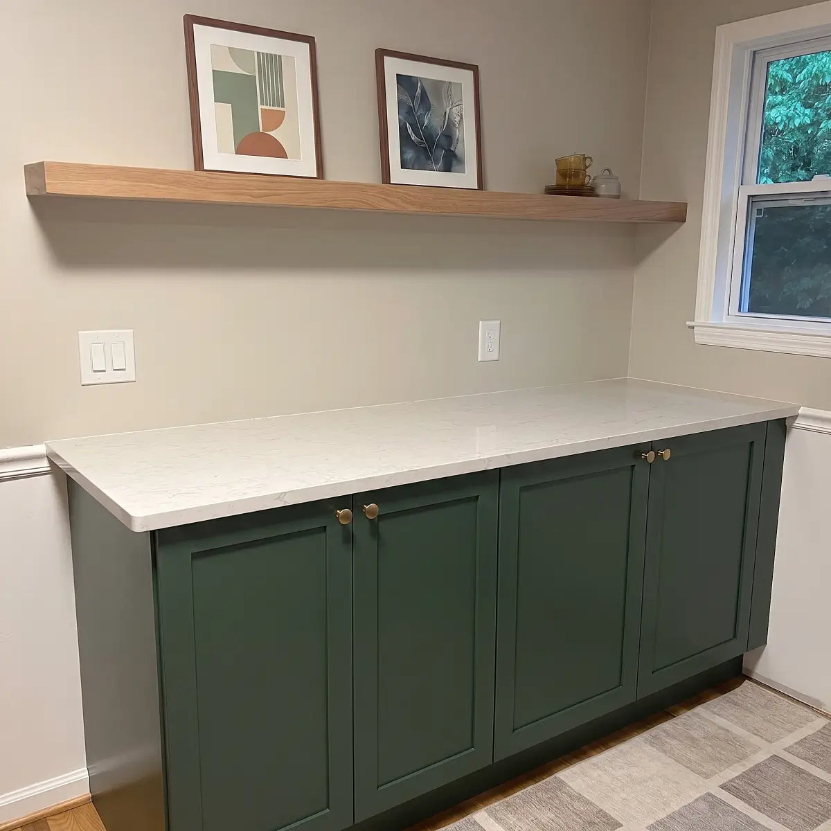 Solid Wood Floating Shelf - 1.2" Thick Wall Shelf