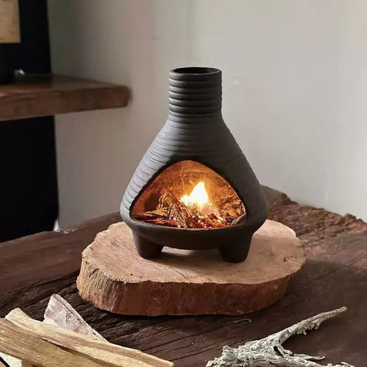 Handmade Ceramic Incense Burner – Chimney Fireplace Style