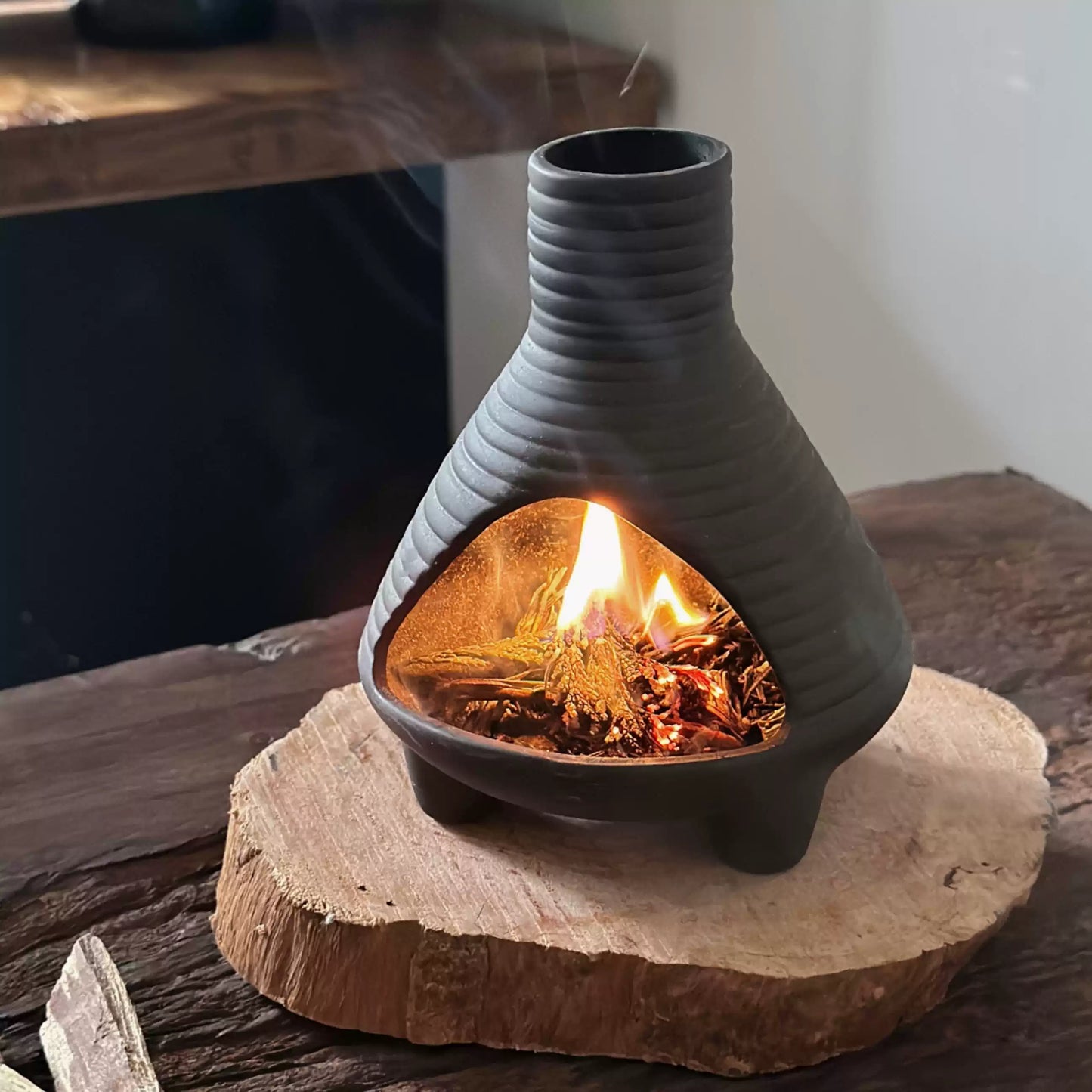 Handmade Ceramic Incense Burner – Chimney Fireplace Style