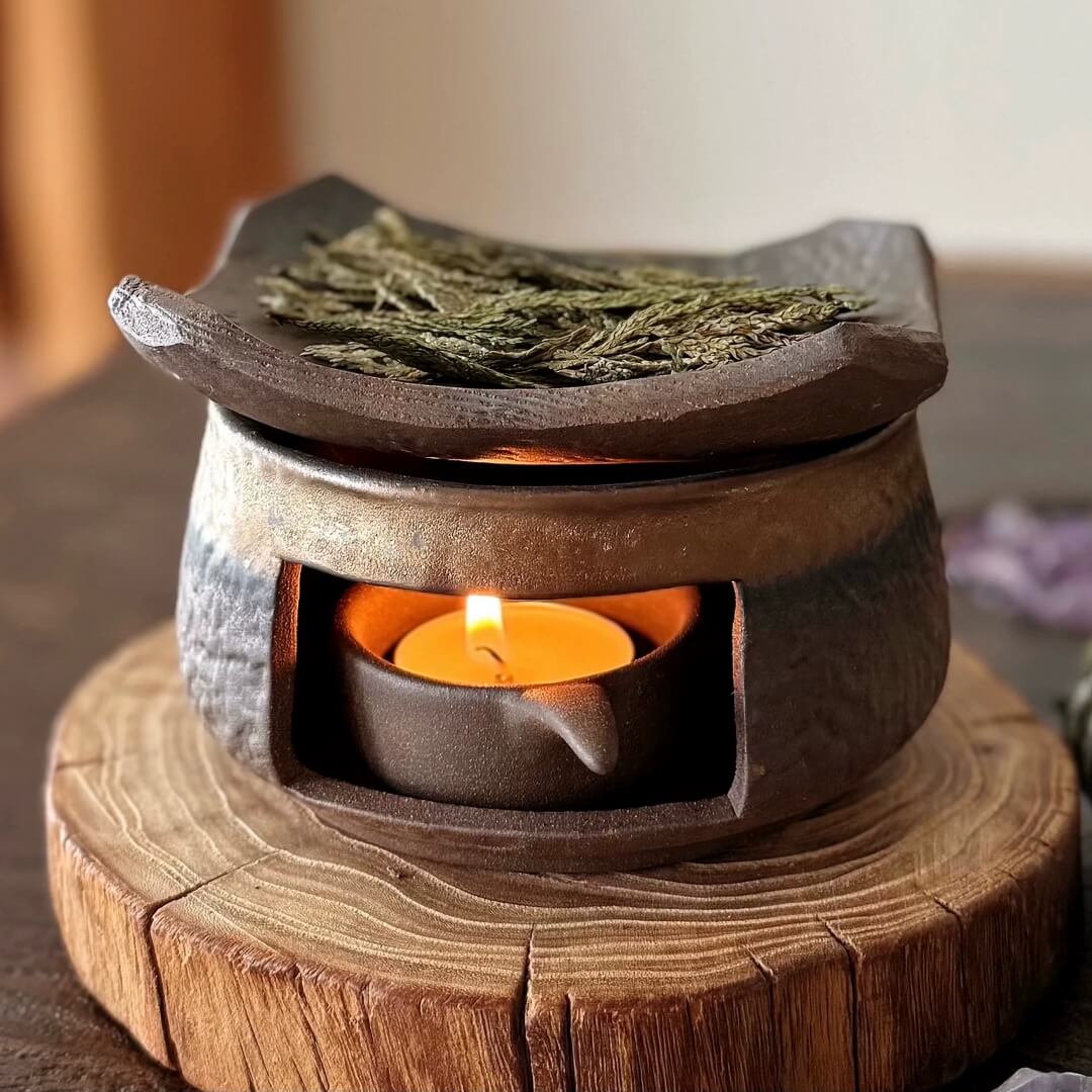 Ember Hearth Ceramic Wax Melt, Oil & Incense Warmer