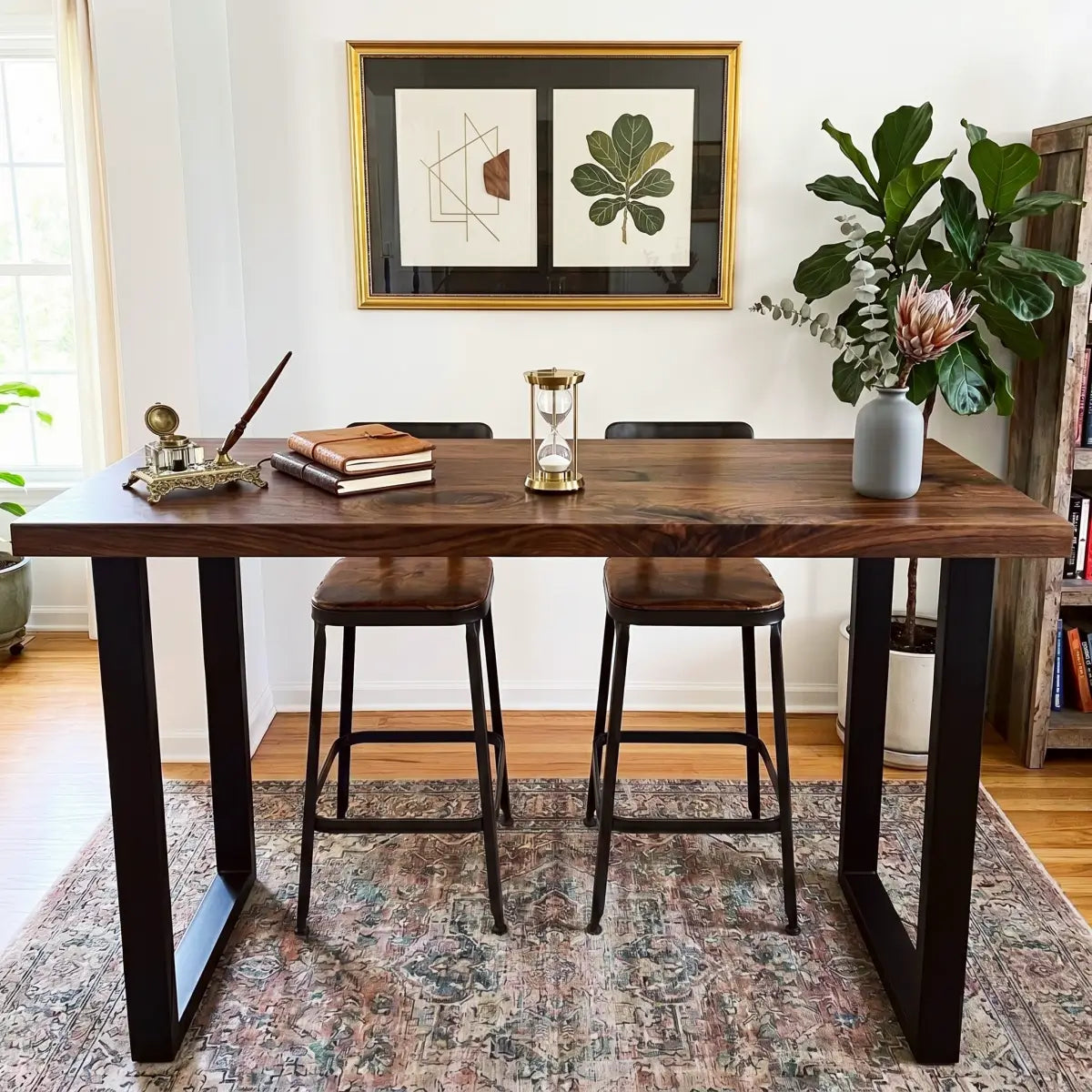 Solid Black Walnut Bar Table