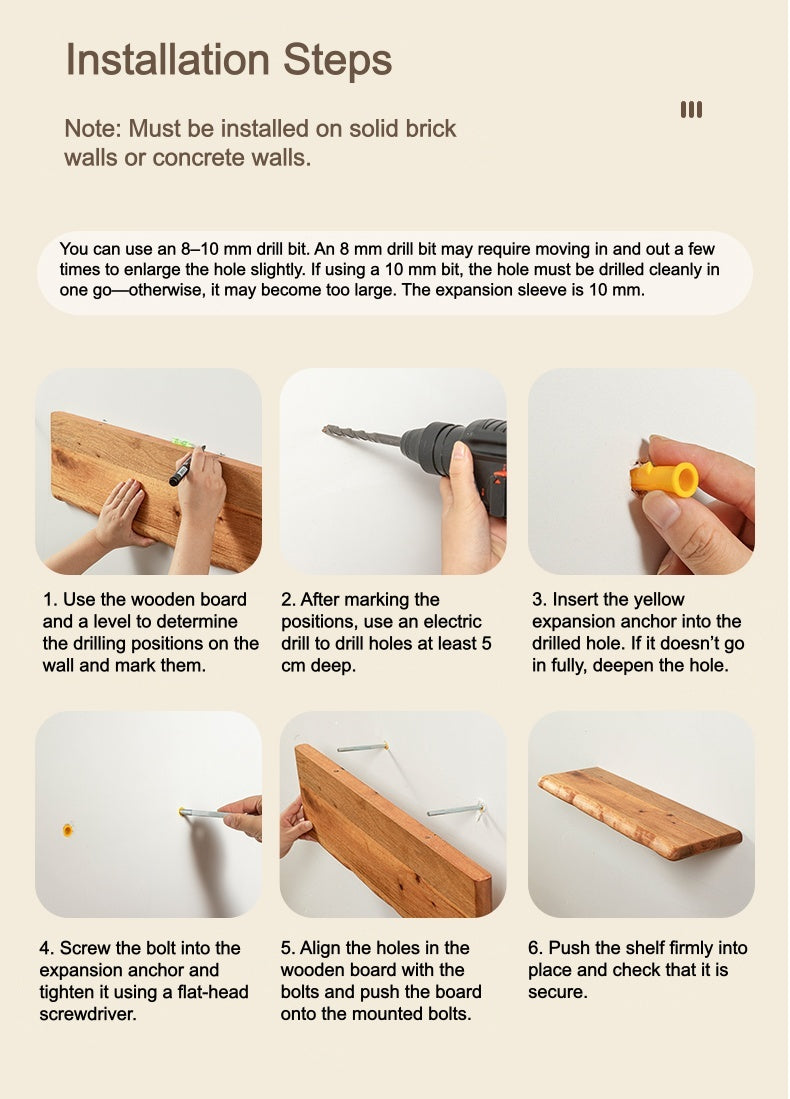 Natural Edge Pine Floating Shelf - 1.2" Thick Wall Display Shelf