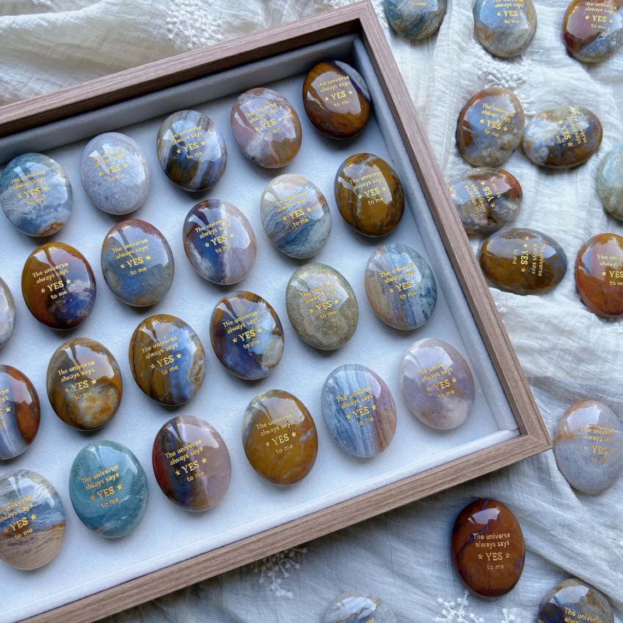 Ocean Jasper Palm Stone - “The Universe Always Says Yes to Me”