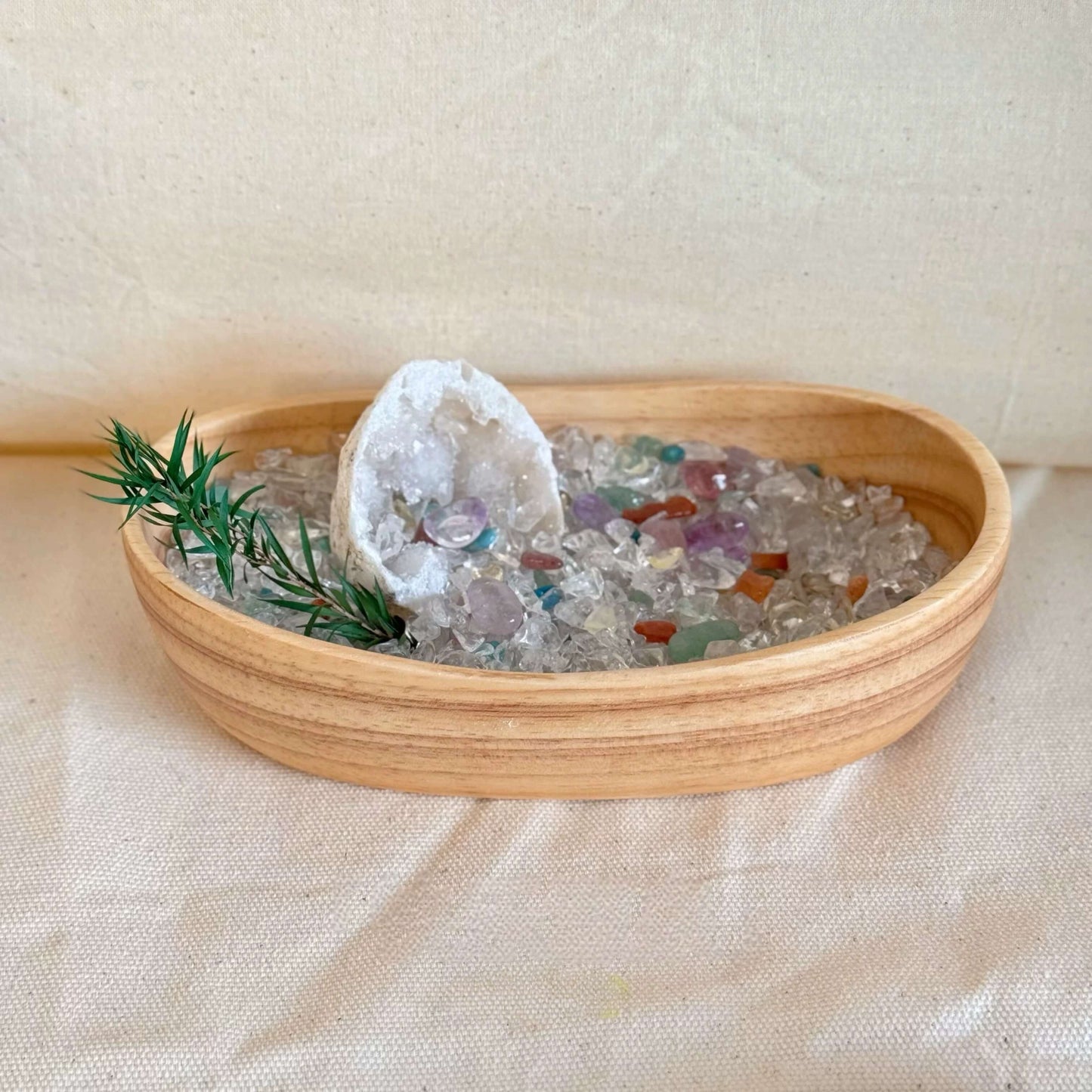 Natural Crystal Decorative Bowl & Home Fragrance Diffuser Set