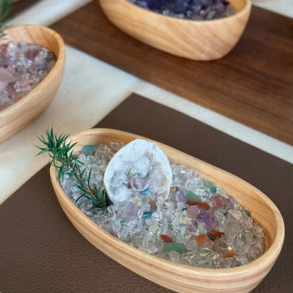 Natural Crystal Decorative Bowl & Home Fragrance Diffuser Set
