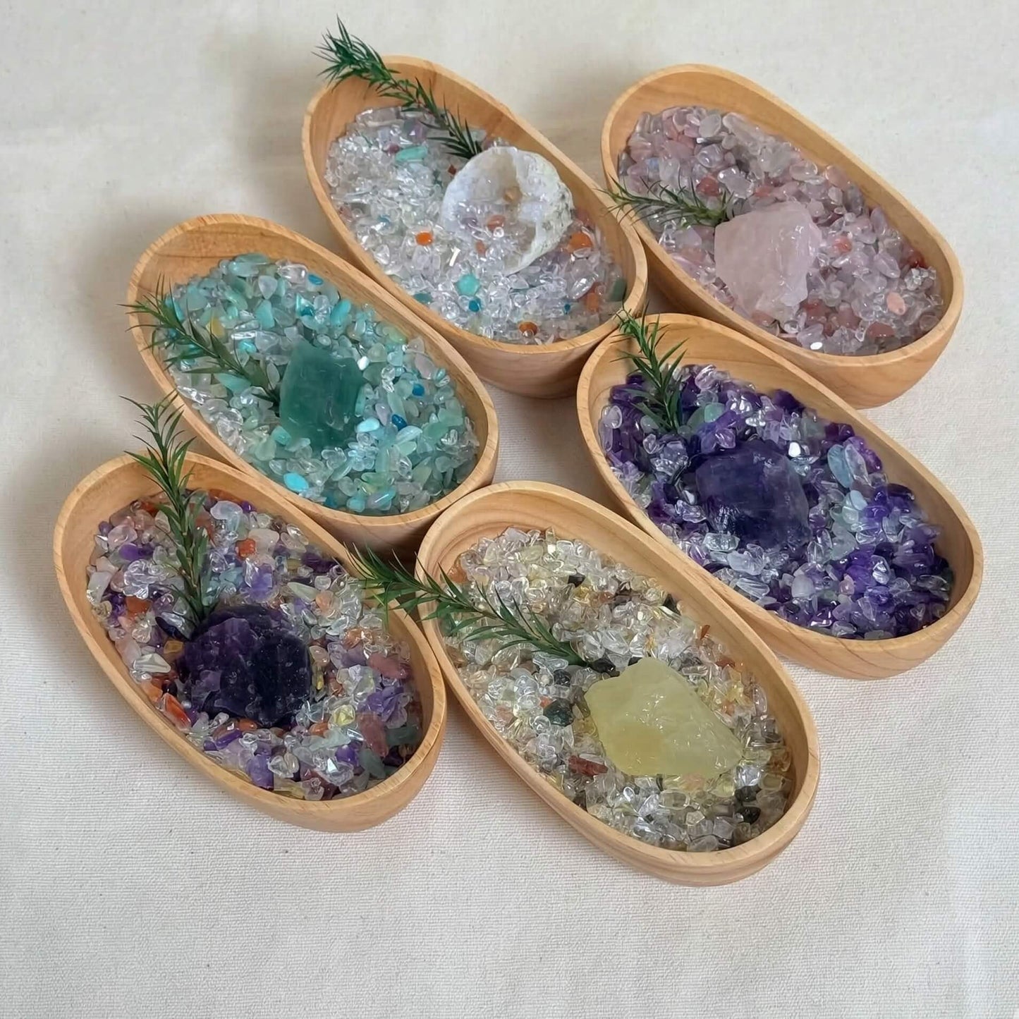 Natural Crystal Decorative Bowl & Home Fragrance Diffuser Set