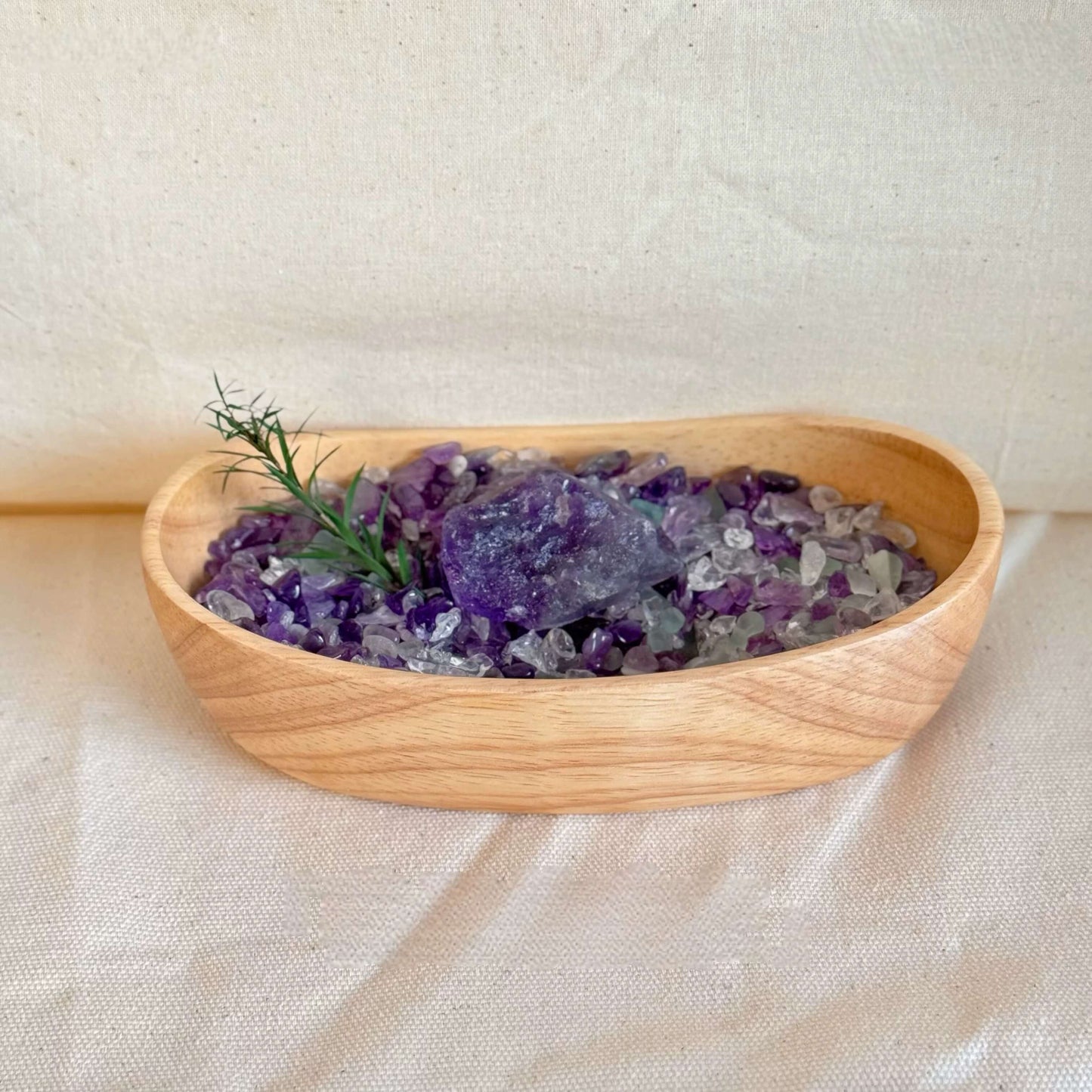 Natural Crystal Decorative Bowl & Home Fragrance Diffuser Set