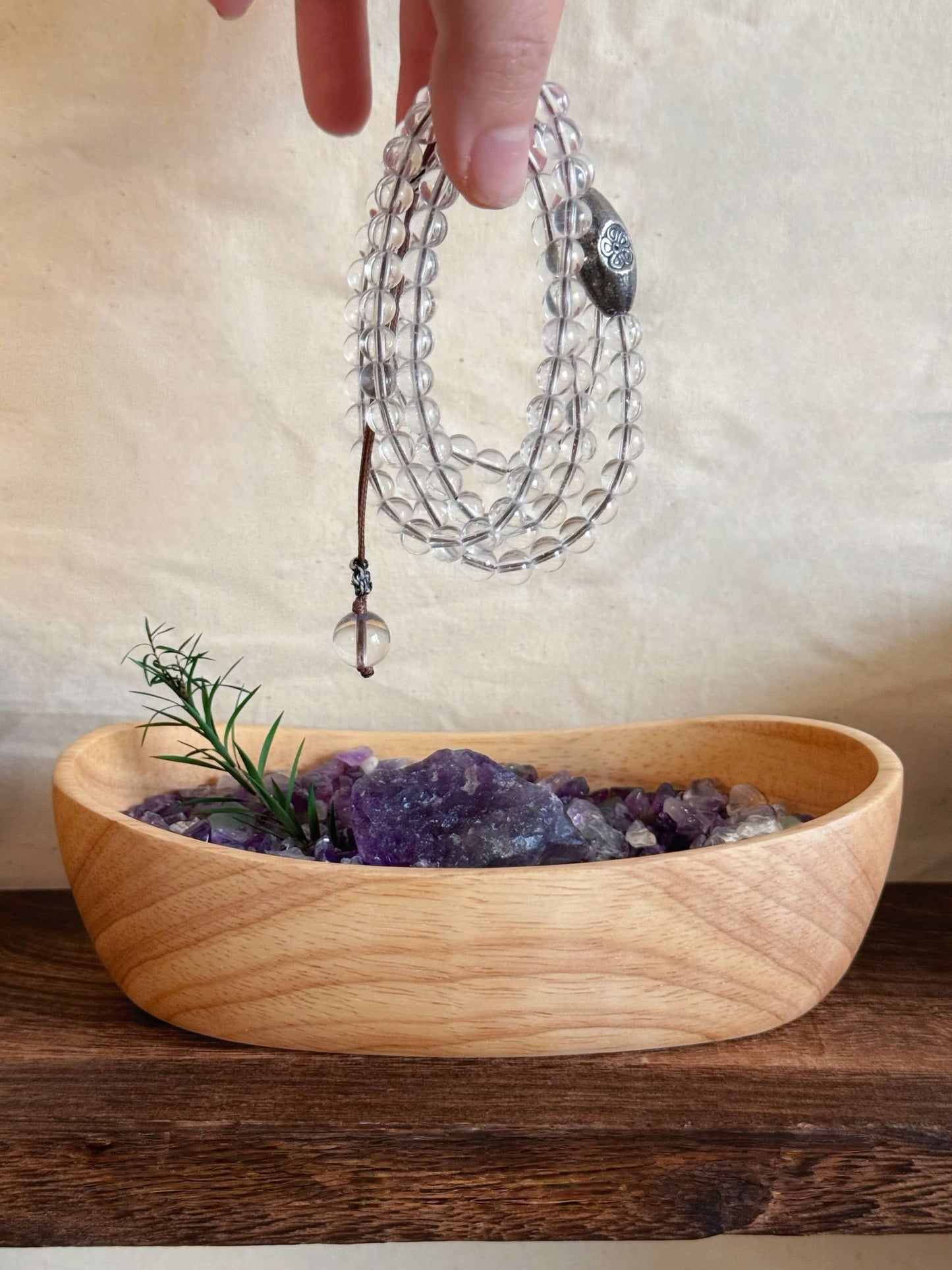 Natural Crystal Decorative Bowl & Home Fragrance Diffuser Set