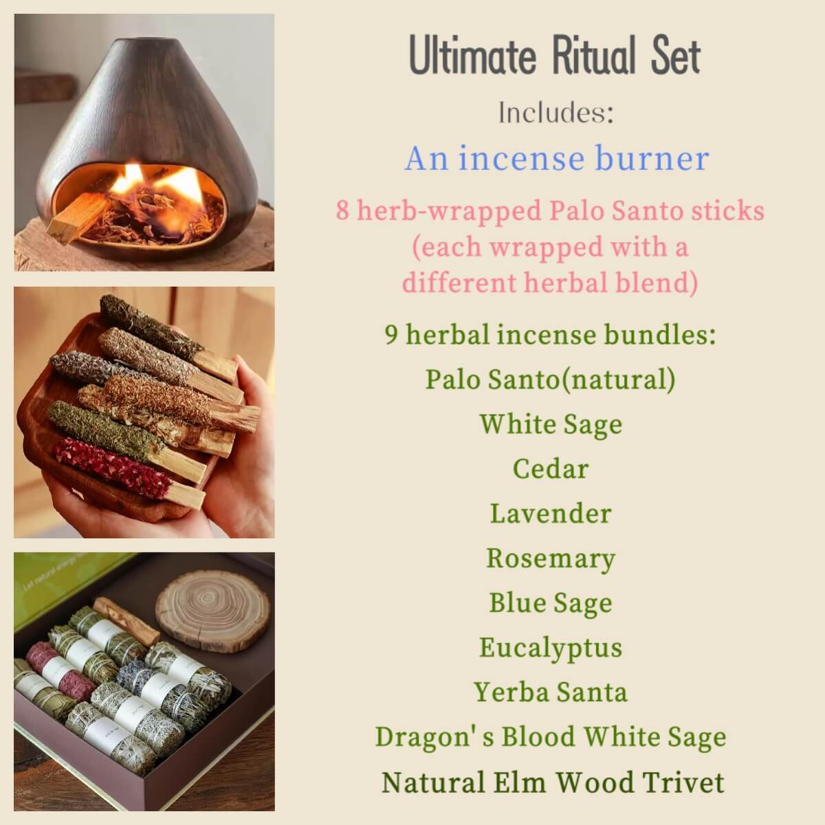 Handmade Wood-Texture Ceramic Incense Burner – Natural Fireplace Style