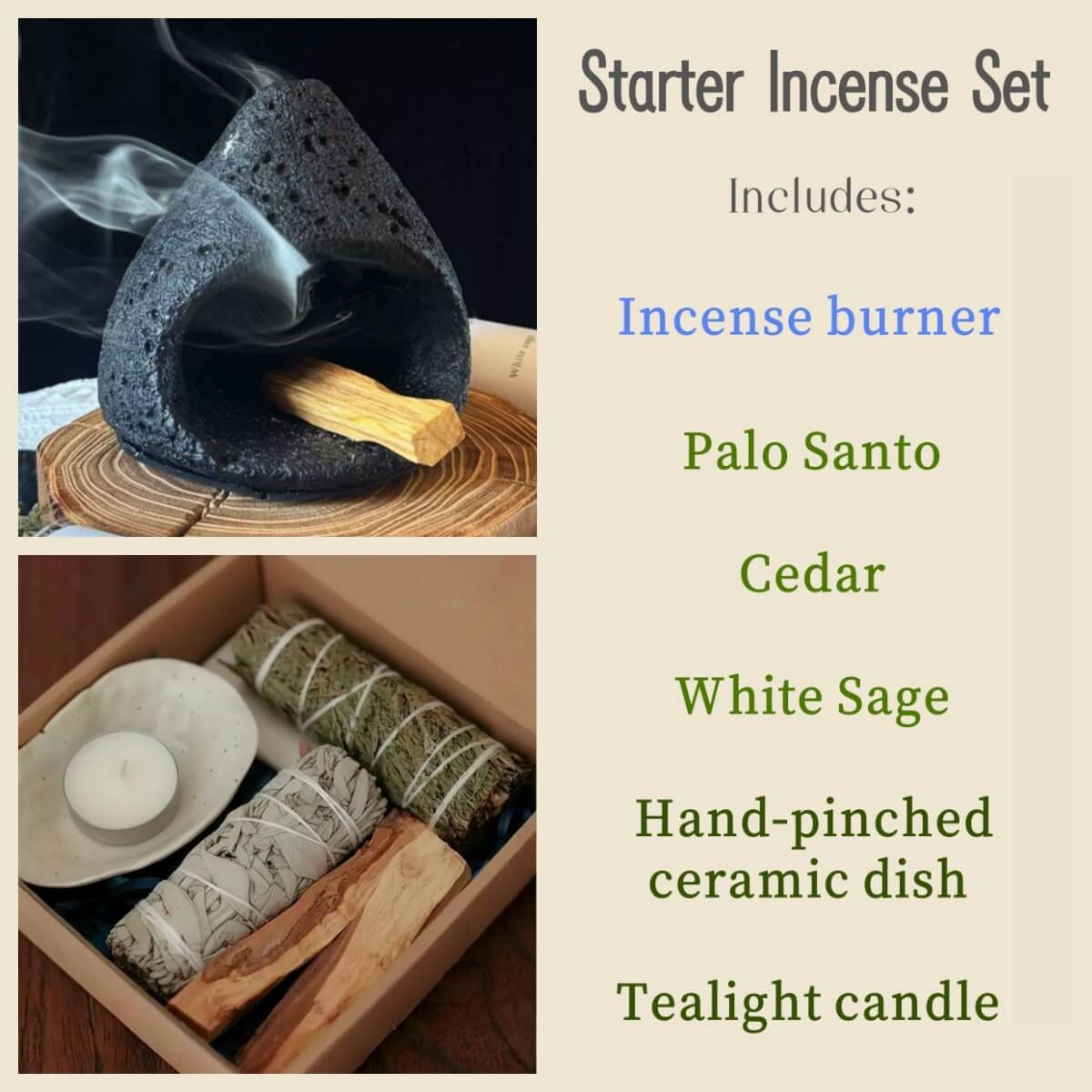 Handcrafted Cement Incense Burner