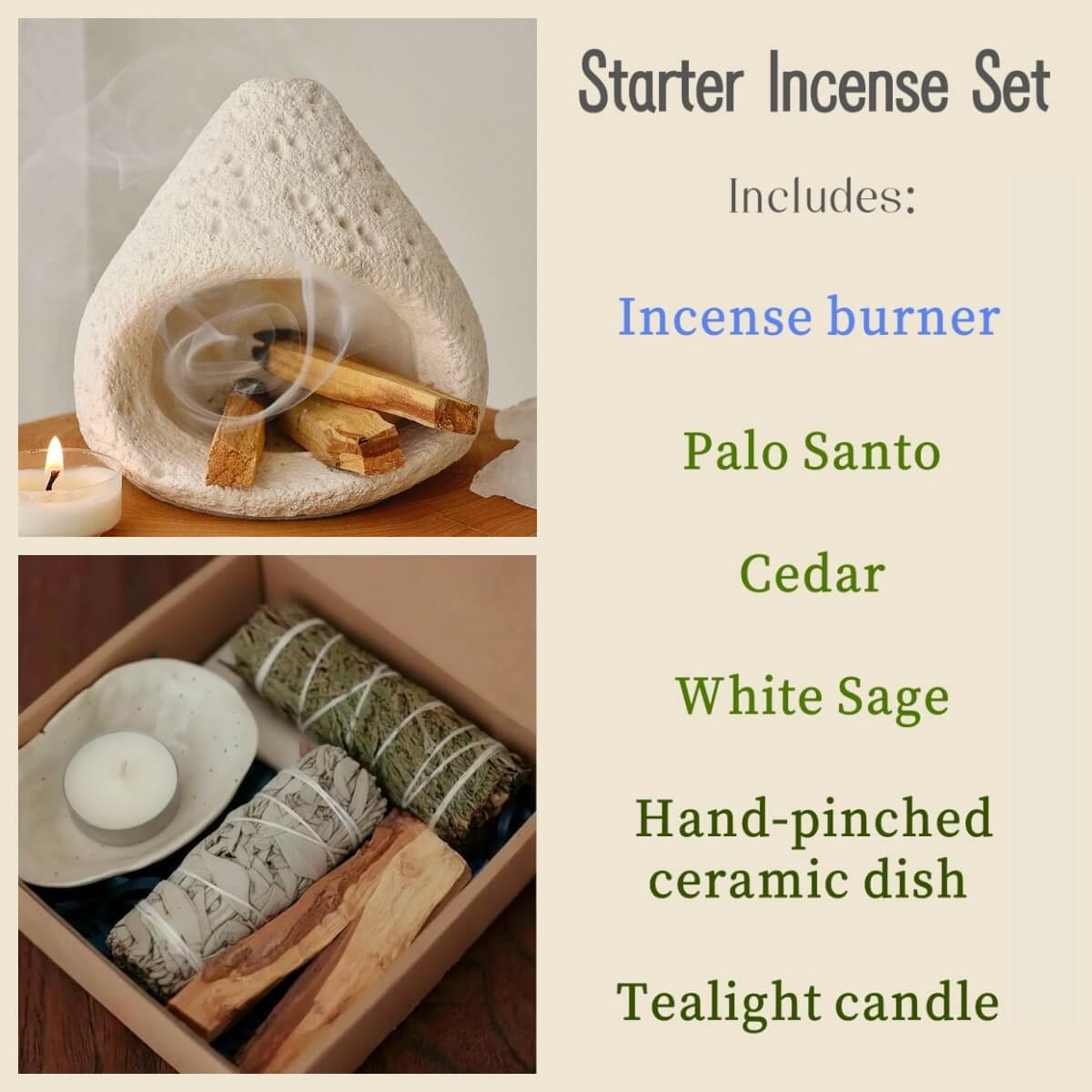Handcrafted Cement Incense Burner
