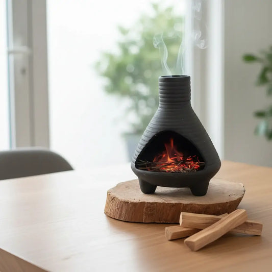 Handmade Ceramic Incense Burner – Chimney Fireplace Style