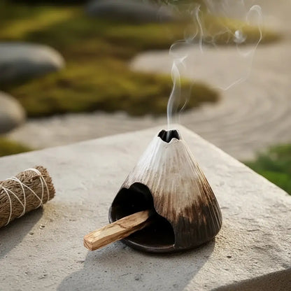 Fuji Mountain Ceramic Incense Burner