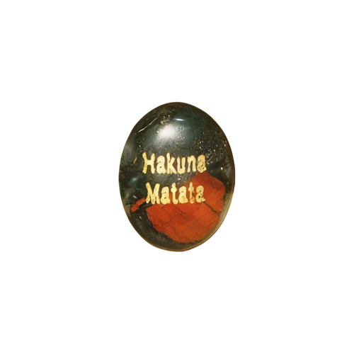 Dragon Blood Jasper Palm Stone - “Hakuna Matata”