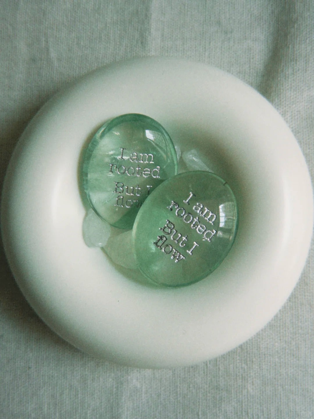 Green Fluorite Palm Stone - “I’m Rooted but I Flow”