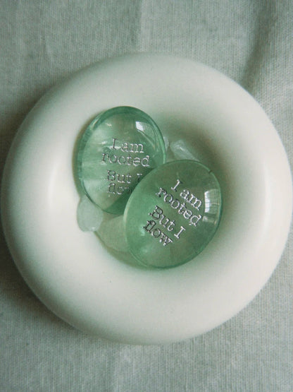 Green Fluorite Palm Stone - “I’m Rooted but I Flow”
