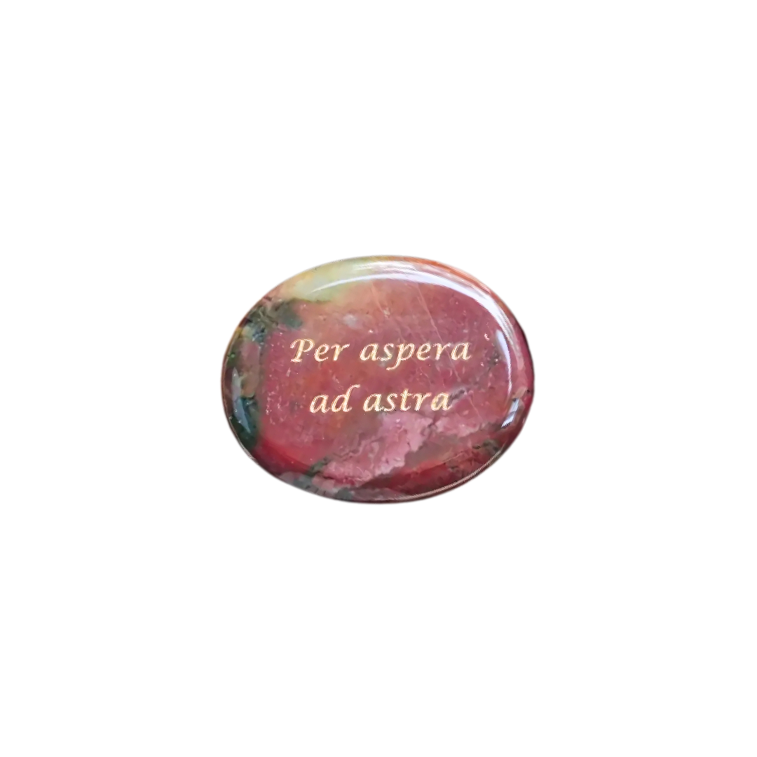 Cotton Candy Agate Palm Stone - “Per Aspera ad Astra”