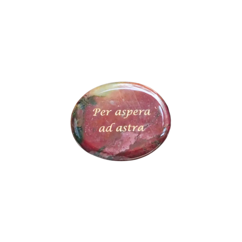 Cotton Candy Agate Palm Stone - “Per Aspera ad Astra”