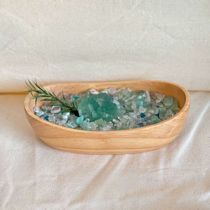 Natural Crystal Decorative Bowl & Home Fragrance Diffuser Set