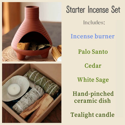 Handmade Ceramic Incense Burner – Chimney Fireplace Style