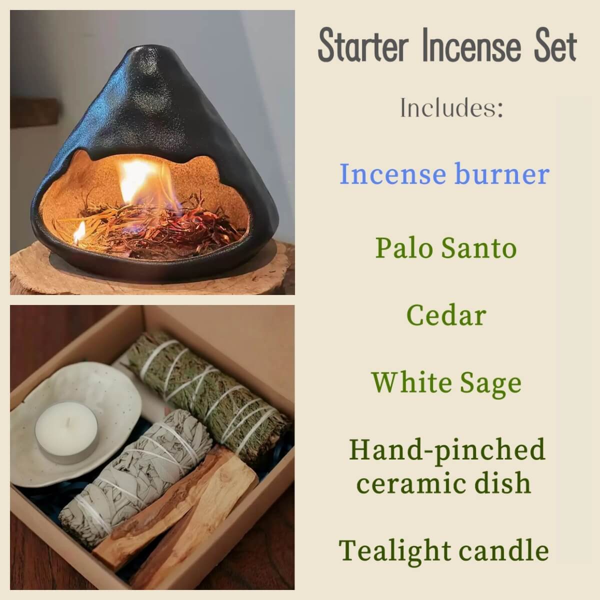 Handmade Ceramic Incense Burner – Black Mountain Fireplace Design