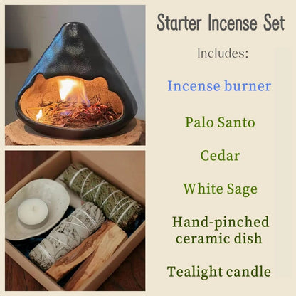 Handmade Ceramic Incense Burner – Black Mountain Fireplace Design