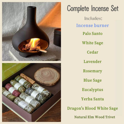 Handmade Ceramic Incense Burner – Modern Fireplace Style
