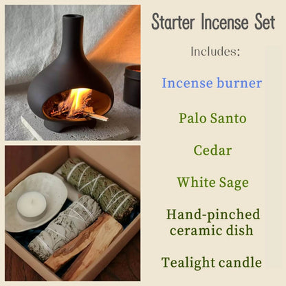 Handmade Ceramic Incense Burner – Modern Fireplace Style