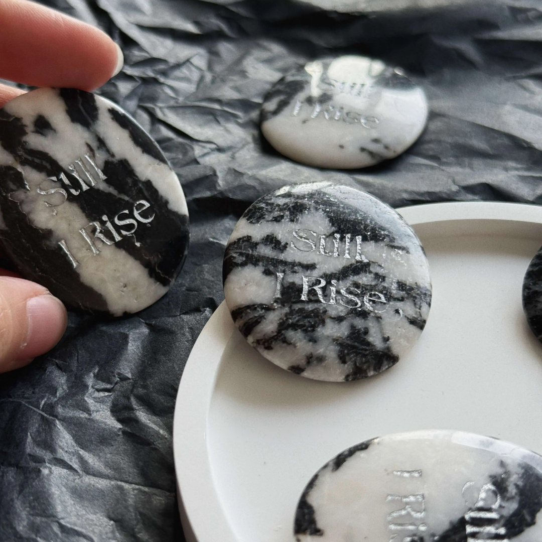 Zebra Jasper Palm Stone - “Still I Rise”