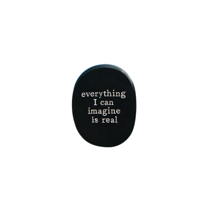 Black Obsidian Palm Stone - “Everything I Can Imagine Is Real”