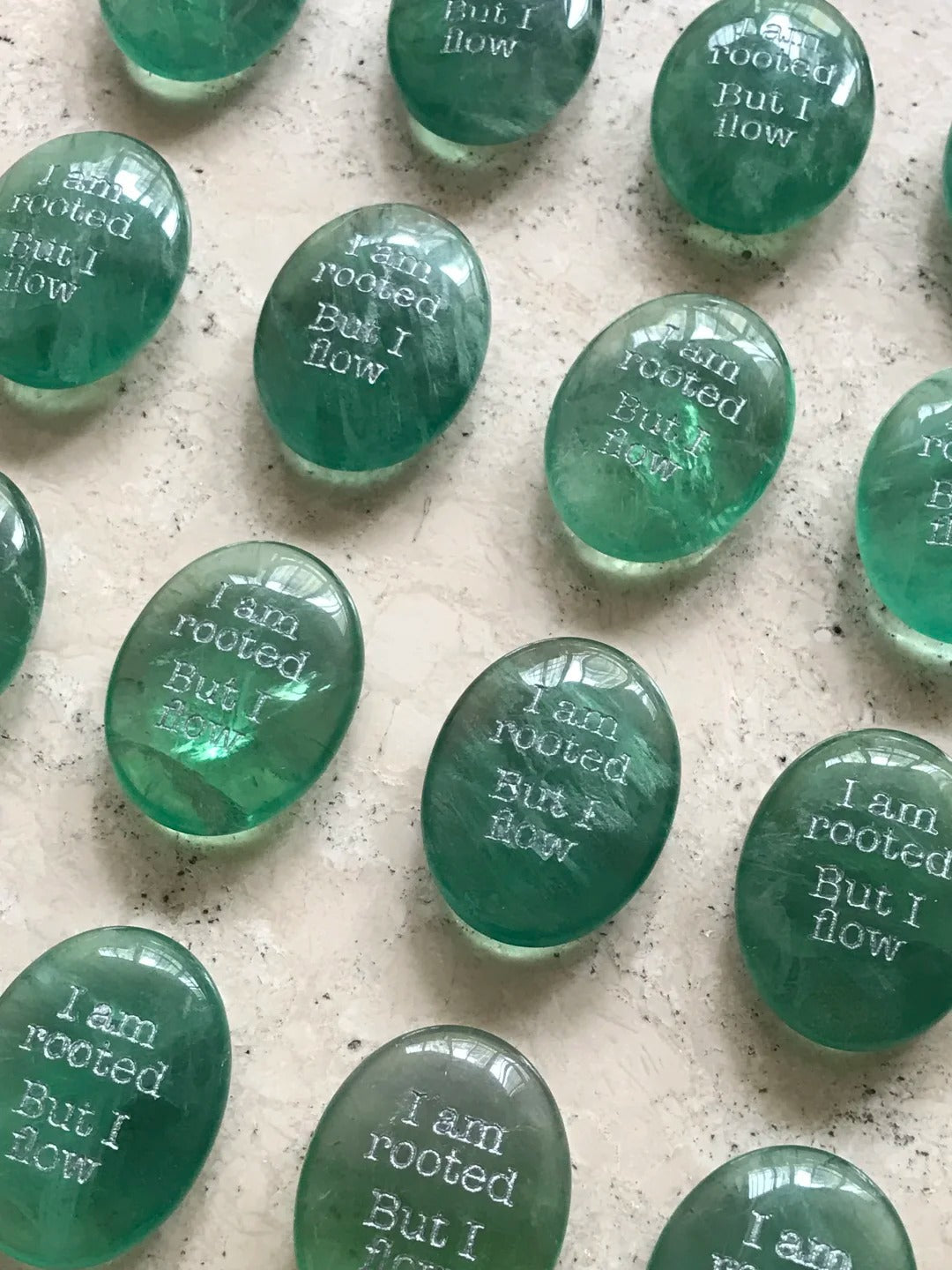 Green Fluorite Palm Stone - “I’m Rooted but I Flow”