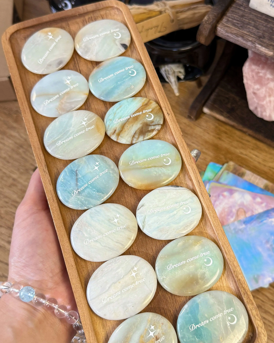 Amazonite Palm Stone - “Dream Come True”