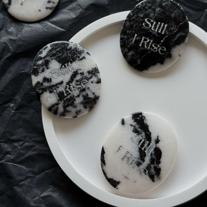Zebra Jasper Palm Stone - “Still I Rise”