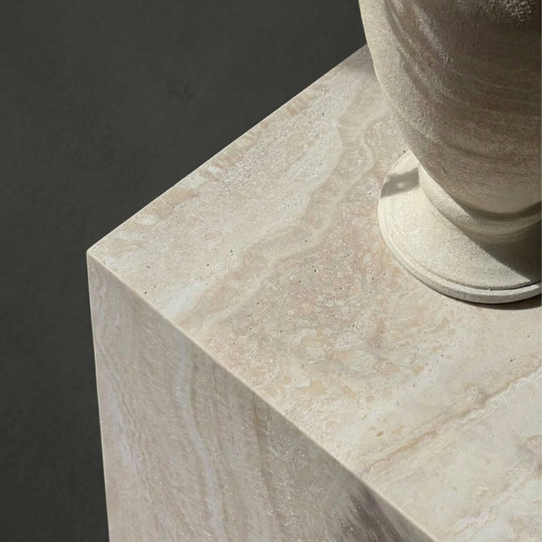 The Artisan Travertine Plinth | Natural Stone Display Pedestal