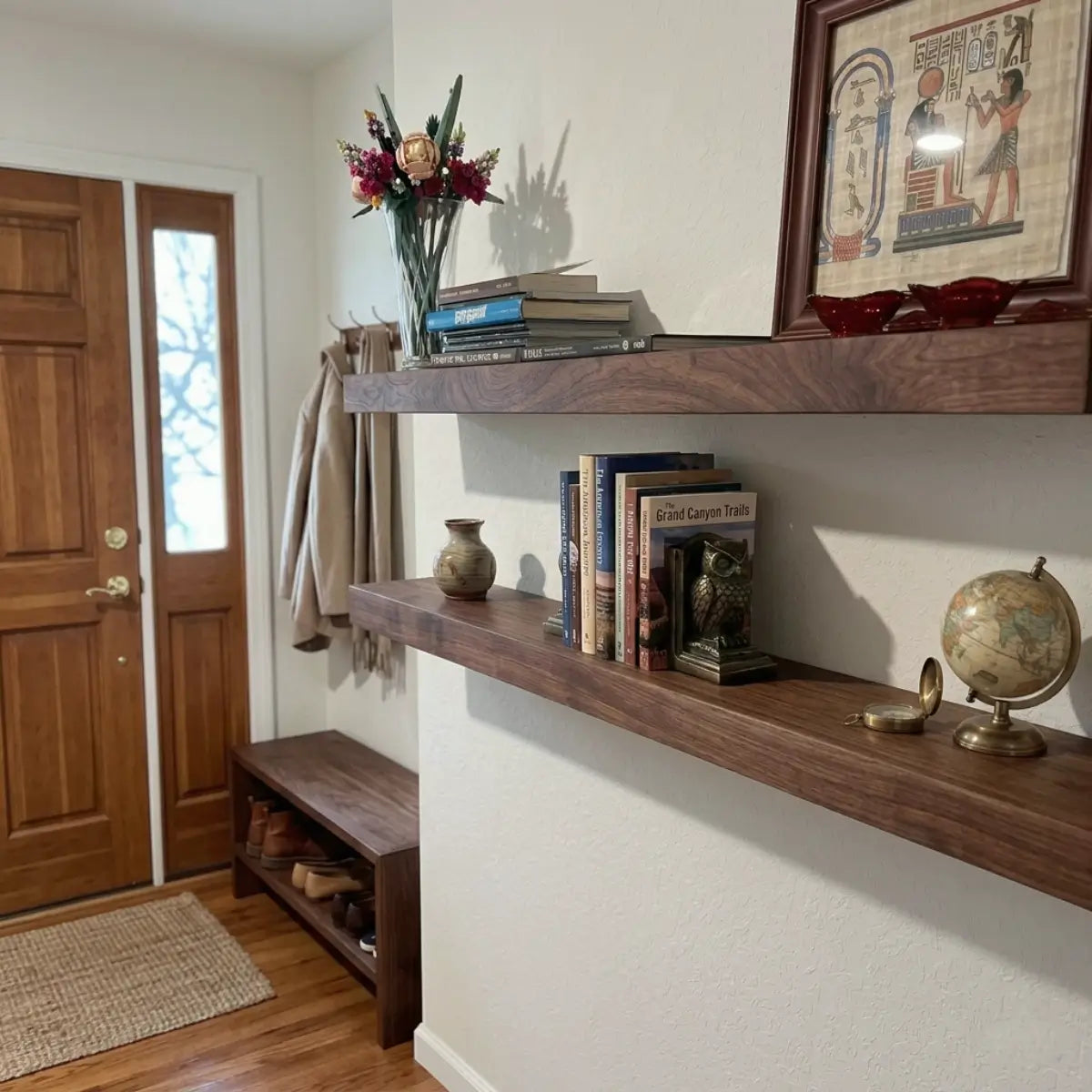 Solid Wood Floating Shelf - 1.2" Thick Wall Shelf