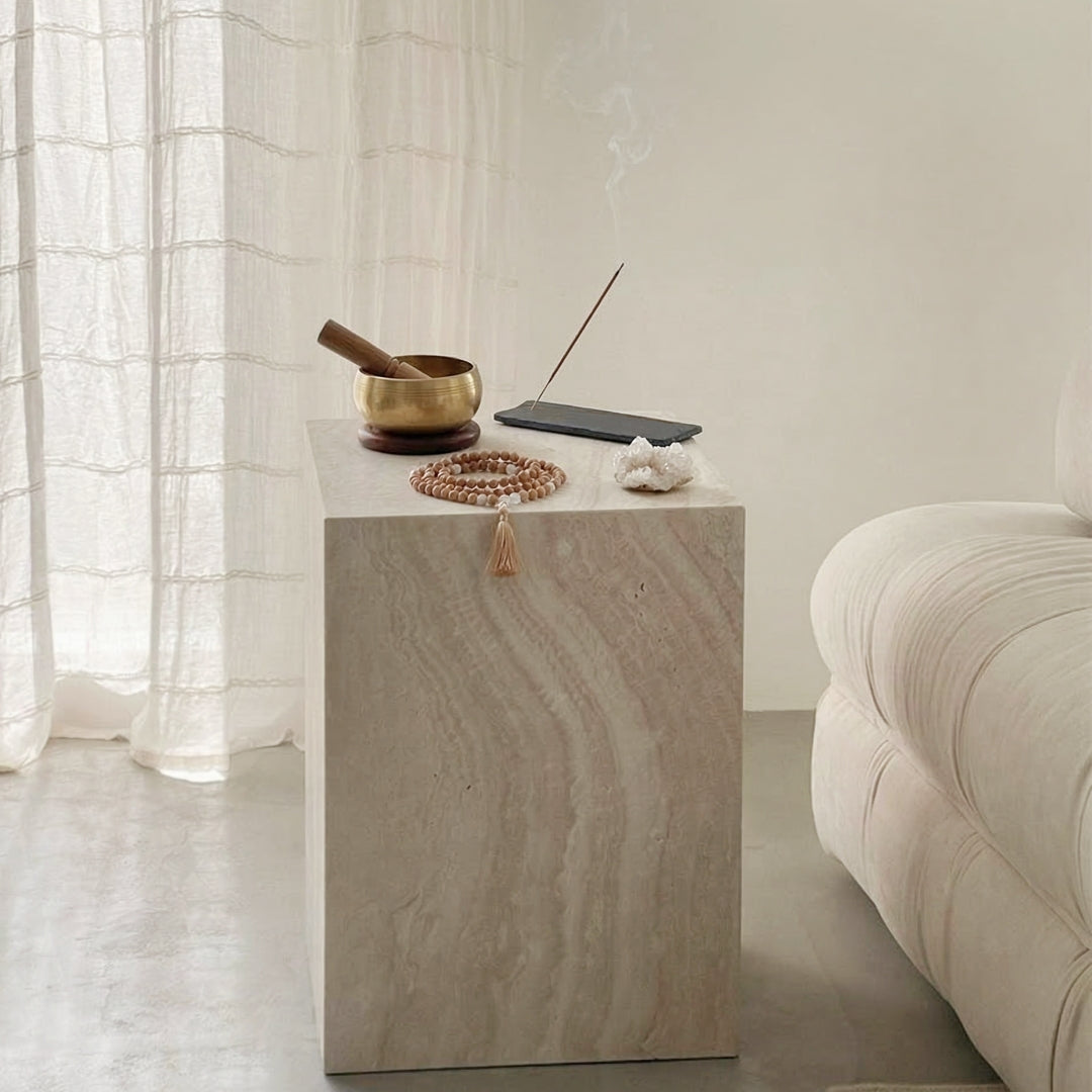The Artisan Travertine Plinth | Natural Stone Display Pedestal