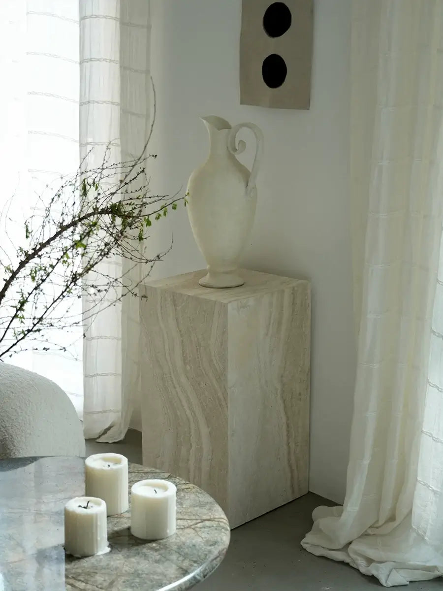 The Artisan Travertine Plinth | Natural Stone Display Pedestal