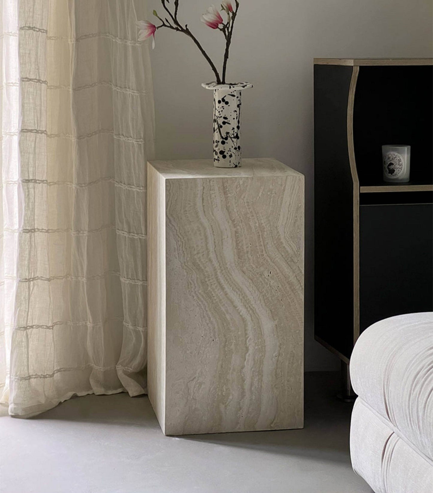 The Artisan Travertine Plinth | Natural Stone Display Pedestal