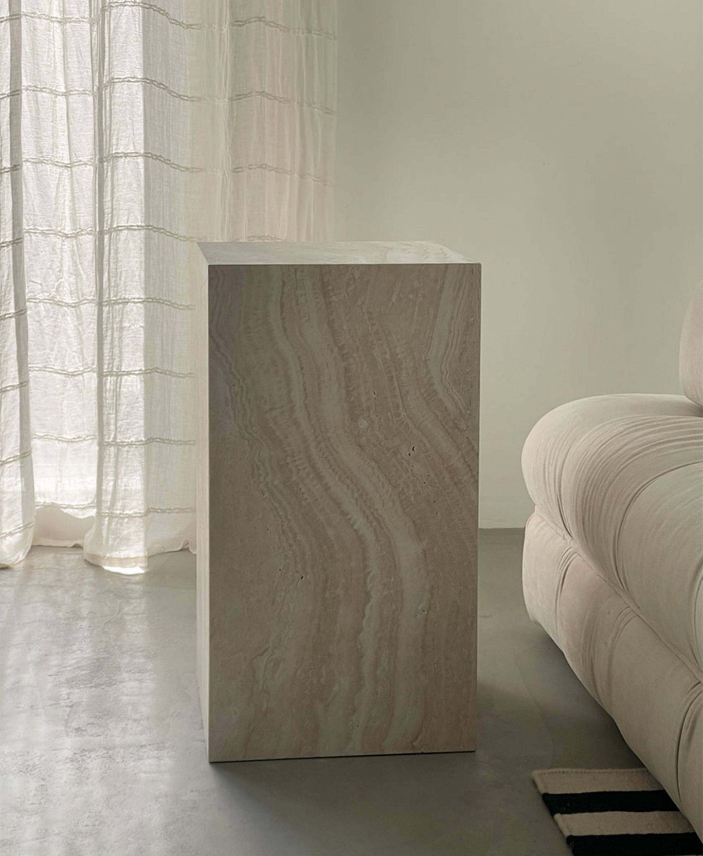 The Artisan Travertine Plinth | Natural Stone Display Pedestal