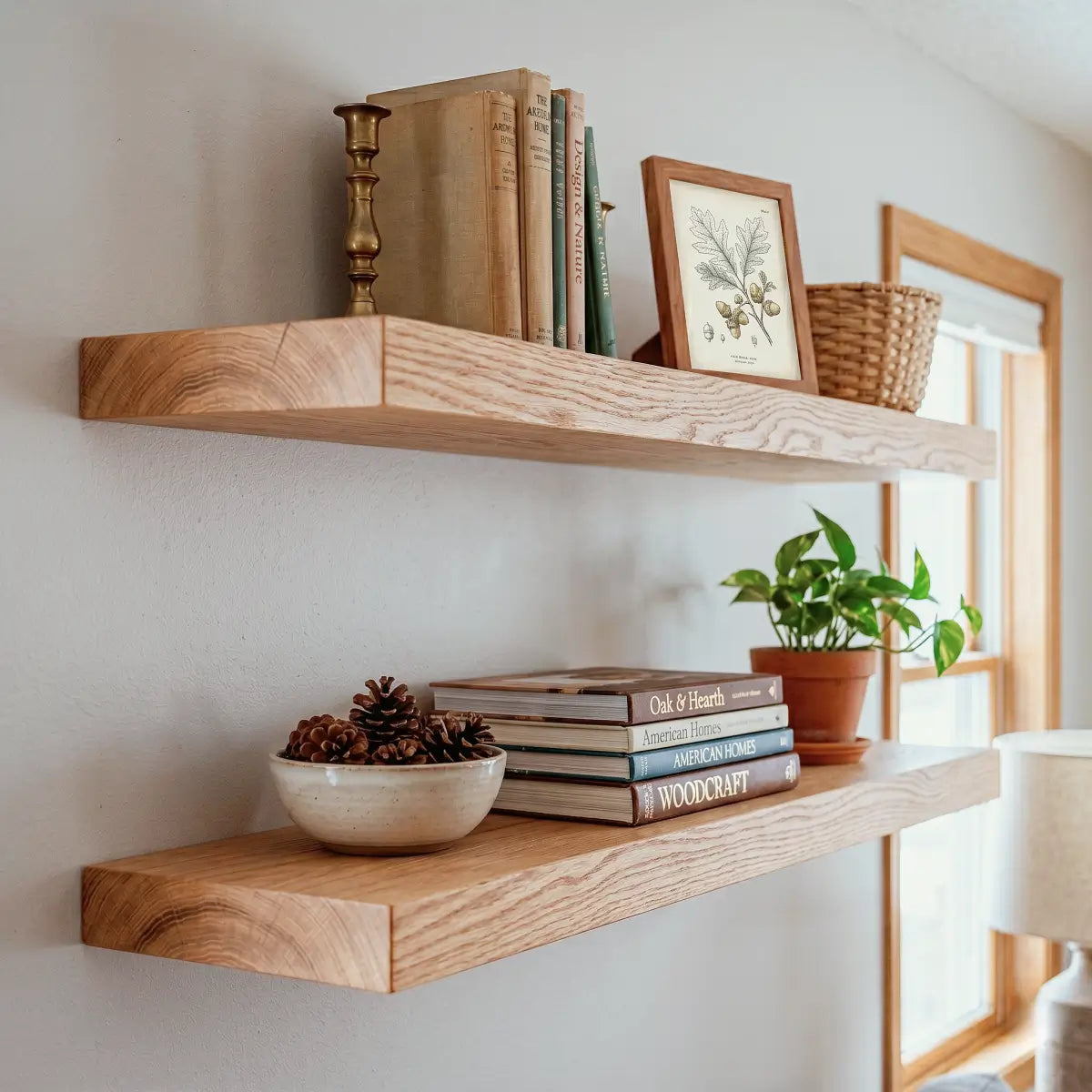 Solid Wood Floating Shelf - 1.2" Thick Wall Shelf