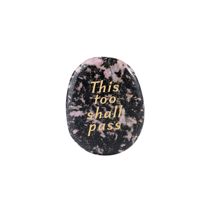 Rhodochrosite Palm Stone - “This Too Shall Pass”