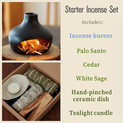 Handmade Ceramic Incense Burner – Bottle Fireplace Design