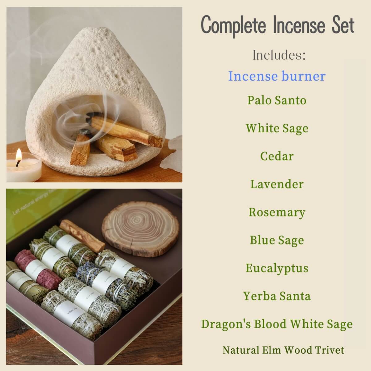 Handcrafted Cement Incense Burner