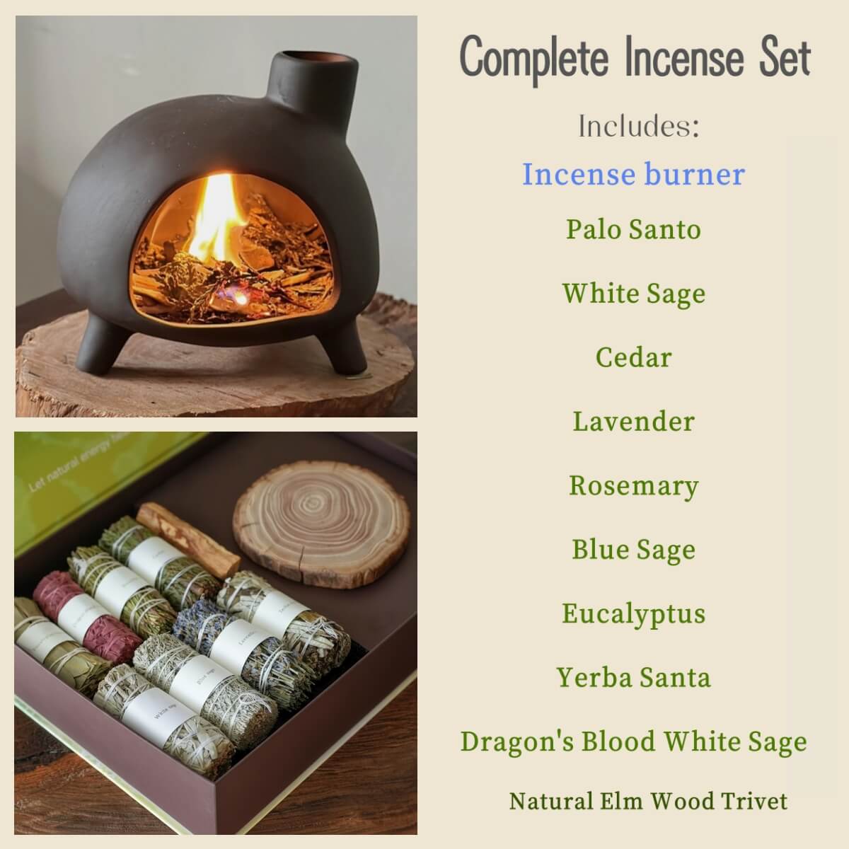 Handmade Ceramic Incense Burner – Mini Fireplace Aromatherapy Pot