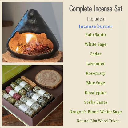 Handmade Ceramic Incense Burner – Black Mountain Fireplace Design