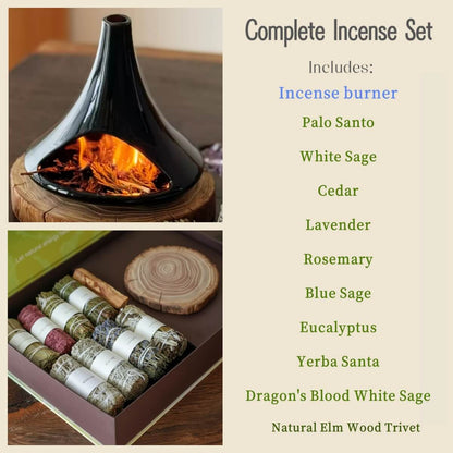 Handmade Glazed Ceramic Incense Burner – Modern Fireplace Design
