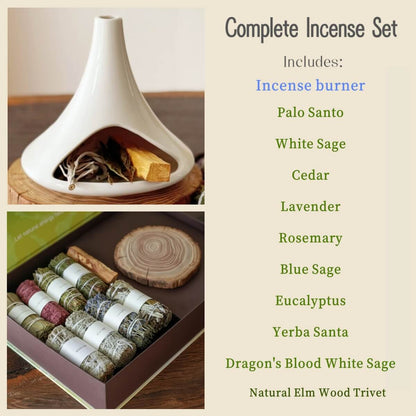 Handmade Glazed Ceramic Incense Burner – Modern Fireplace Design