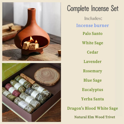 Handmade Ceramic Incense Burner – Modern Fireplace Style